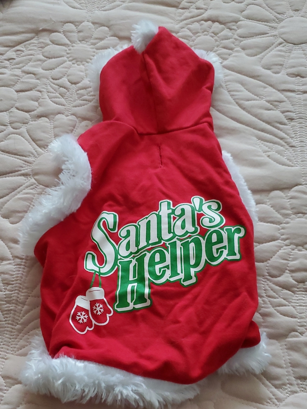 Santa's Helper Red Pet Hoodie